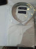 White Men's Solid Cotton Formal Shirt