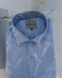 Sky Blue Cotton Solid Full Sleeves Mens Casual Shirt