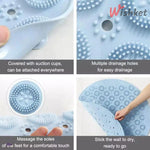 Anti-Slip Bathroom Mat With Foot Scrubber