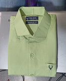 Pist a Green Men's Cotton Solid Casual Shirts